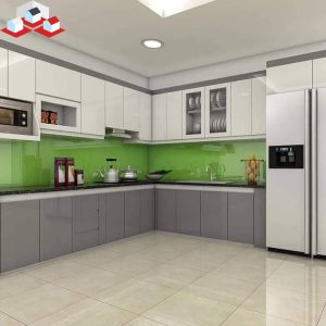 Tủ bếp Acrylic Đẹp Mã TB-19