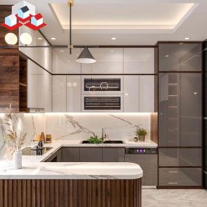 Tủ bếp Acrylic Đẹp Mã TB-27