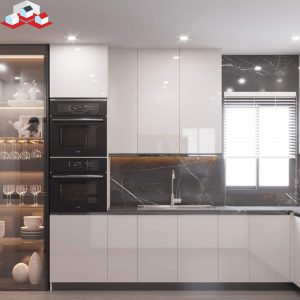 Tủ bếp Acrylic Đẹp Mã TB-160