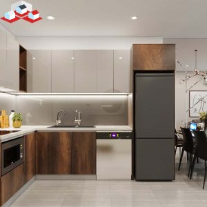 Tủ bếp Acrylic Đẹp Mã TB-163
